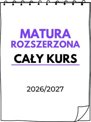 Kurs matura rozszerzona 2027